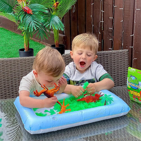 Gelli Adventures - Dino Pack-Dinosaurs. Castles & Pirates,Early Years Sensory Play,Gifts For 3-5 Years Old,Gifts for 5-7 Years Old,Messy Play,sensory activity,Zimpli Kids-Learning SPACE