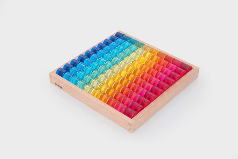 Gem Circle Mirror Tray – Set Of 101-Dropship,Light Box Accessories,Stacking Toys & Sorting Toys,TickiT,Visual Fun,Visual Sensory Toys-Learning SPACE