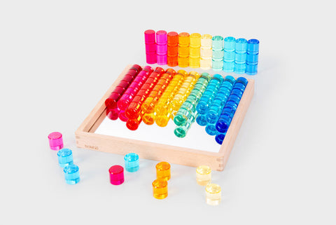 Gem Circle Mirror Tray – Set Of 101-Dropship,Light Box Accessories,Stacking Toys & Sorting Toys,TickiT,Visual Fun,Visual Sensory Toys-Learning SPACE