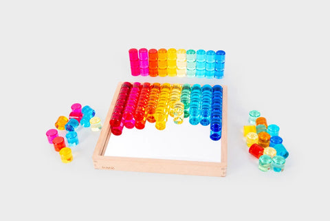 Gem Circle Mirror Tray – Set Of 101-Dropship,Light Box Accessories,Stacking Toys & Sorting Toys,TickiT,Visual Fun,Visual Sensory Toys-Learning SPACE