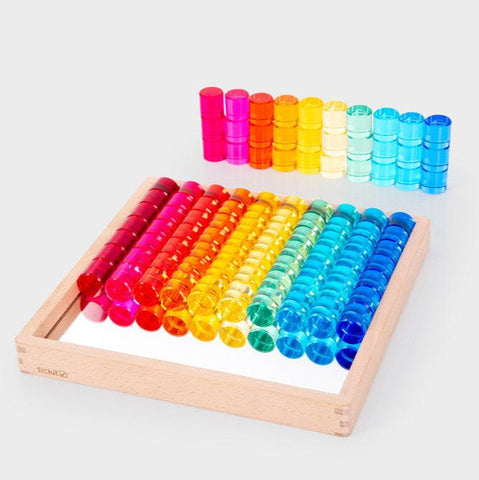 Gem Circle Mirror Tray – Set Of 101-Dropship,Light Box Accessories,Stacking Toys & Sorting Toys,TickiT,Visual Fun,Visual Sensory Toys-Learning SPACE