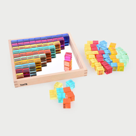 Gem Cube Mirror Tray-Calming & Anxiety,Dropship,Early Years Sensory Play,Sensory,Sensory Mirrors,Sensory Processing Disorder,Sensory Seeking,TickiT,Visual Sensory Toys-Learning SPACE