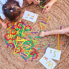 Geostix Letter Construction Set-Craft Activities & Kits,Early Years Literacy,EDX,Engineering & Construction,Fine Motor Skills,Learning Activity Kits,Literacy Toys-Learning SPACE