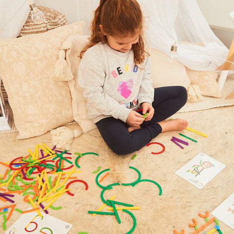 Geostix Letter Construction Set-Craft Activities & Kits,Early Years Literacy,EDX,Engineering & Construction,Fine Motor Skills,Learning Activity Kits,Literacy Toys-Learning SPACE