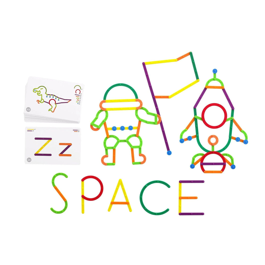 Geostix Letter Construction Set-Craft Activities & Kits,Early Years Literacy,EDX,Engineering & Construction,Fine Motor Skills,Learning Activity Kits,Literacy Toys-Learning SPACE