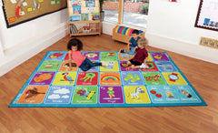 German Alphabet 3x2m Carpet-Educational Carpet, Kit For Kids, Languages, Mats & Rugs, Multi-Colour, Rectangular, Rugs, Wellbeing Furniture-Learning SPACE