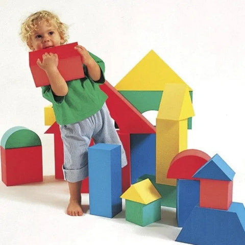 Giant Foam Soft Building Blocks (16pcs)-Additional Need,AllSensory,Baby Sensory Toys,Baby Soft Play and Mirrors,Baby Soft Toys,Building Blocks,Edushape Toys,Engineering & Construction,Farms & Construction,Fine Motor Skills,Gifts For 3-6 Months,Gifts For 6-12 Months Old,Imaginative Play,Maths,Primary Maths,S.T.E.M,Shape & Space & Measure,Stacking Toys & Sorting Toys,Stock,Strength & Co-Ordination-Learning SPACE