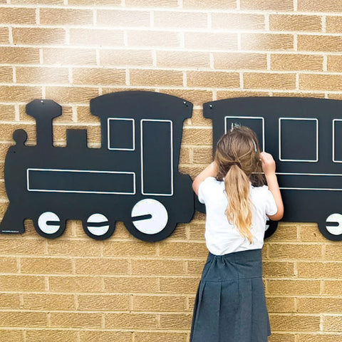 Giant Outdoor Chalkboard Train-Dropship,EDUK8,Playground Wall Art & Signs,Train,Wall Decor-Learning SPACE