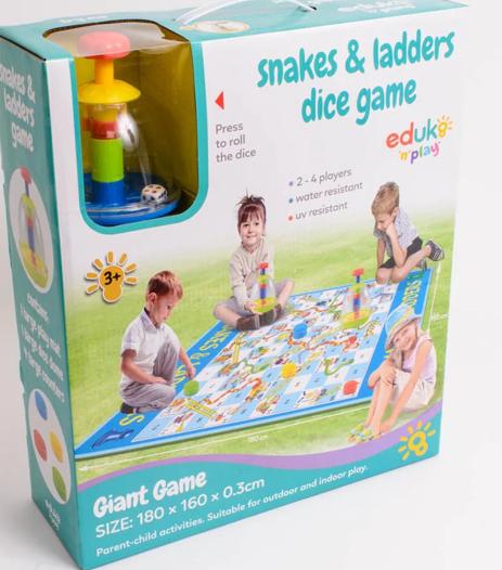 Giant Snakes & Ladders Dice Game-Dyscalculia,EDUK8,Games & Toys,Garden Game,Indoor,Outdoor Play,Table Top & Family Games-Learning SPACE