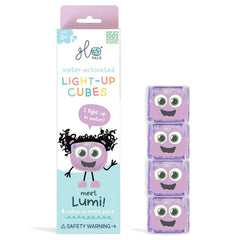 Glo Pals Light up Sensory Cubes - 4 Pack-Baby Bath. Water & Sand Toys,Halilit Toys,Sensory Light Up Toys,Visual Sensory Toys,Water & Sand Toys-Purple-GP4PKLUMI-Learning SPACE