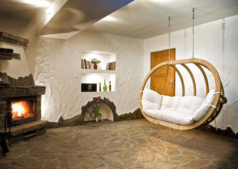 Globo Royal Natura Double Seater Hanging Chair-Hanging Chair-Amazonas,Cream,Double,Dropship,Globo Swing Chair,Hanging Chair,Hanging Egg Chairs,Indoor-Learning SPACE