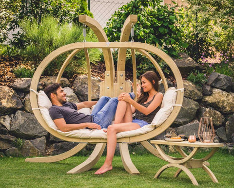 Globo Royal Natura Double Seater Hanging Chair-Hanging Chair-Amazonas,Cream,Double,Dropship,Globo Swing Chair,Hanging Chair,Hanging Egg Chairs,Indoor-Learning SPACE