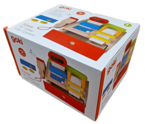 Goki Wooden Cash Register with Scanner and Receipt Paper-Calmer Classrooms,Early Years Maths,Goki Toys,Helps With,Imaginative Play,Kitchens & Shops & School,Life Skills,Maths,Money,Pretend play,Primary Maths,Role Play,Wooden Toys-Learning SPACE