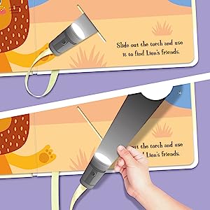 Goodnight Lion - Magic Torch Book-AllSensory,Baby Books & Posters,Calmer Classrooms,Calming & Anxiety,Core Range,Early Years Books & Posters,Helps With,Sensory Seeking,Sleep Issues,Tactile Toys & Books,Transitions and Routines-Learning SPACE