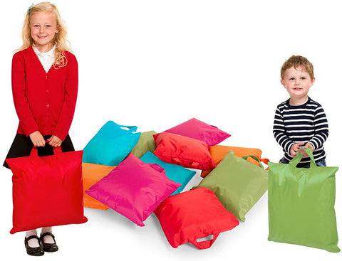 Grab & Go Cushions - Pack of 10-Bean Bags & Cushions,Cushions,Dropship,Eden Learning Spaces,Mats,Multi-Colour,Nurture Room,Sit Mats,Stock,Wellbeing Furniture-Learning SPACE