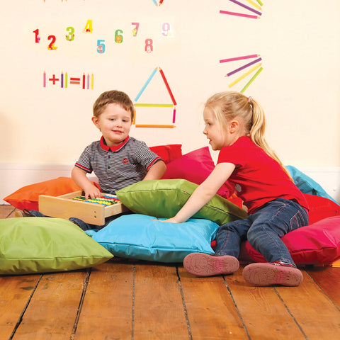 Grab & Go Cushions - Pack of 10-Bean Bags & Cushions,Cushions,Dropship,Eden Learning Spaces,Mats,Multi-Colour,Nurture Room,Sit Mats,Stock,Wellbeing Furniture-Learning SPACE