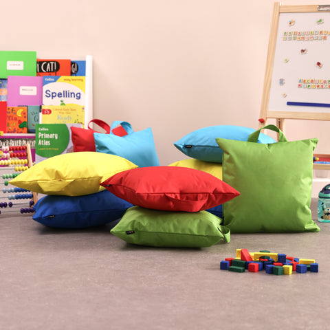 Grab & Go Cushions - Pack of 10-Bean Bags & Cushions,Cushions,Dropship,Eden Learning Spaces,Mats,Multi-Colour,Nurture Room,Sit Mats,Stock,Wellbeing Furniture-Learning SPACE