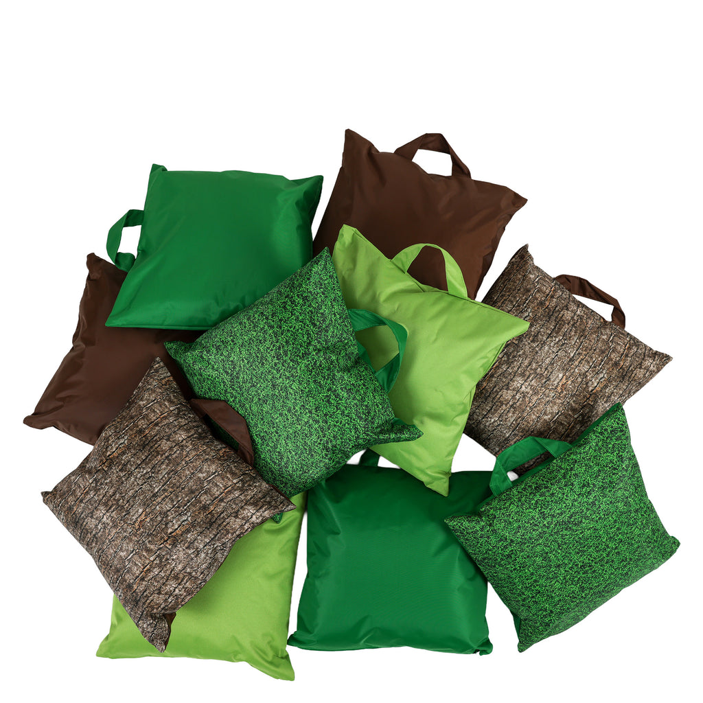 Grab-and-Go-Cushions - Pack of 10-Bean Bags & Cushions,Chill Out Area,Cushions,Eden Learning Spaces,excell2,Nature Learning Environment,Nurture Room,Wellbeing Furniture-Nature-ED10CUSHMIX-NAT-Learning SPACE