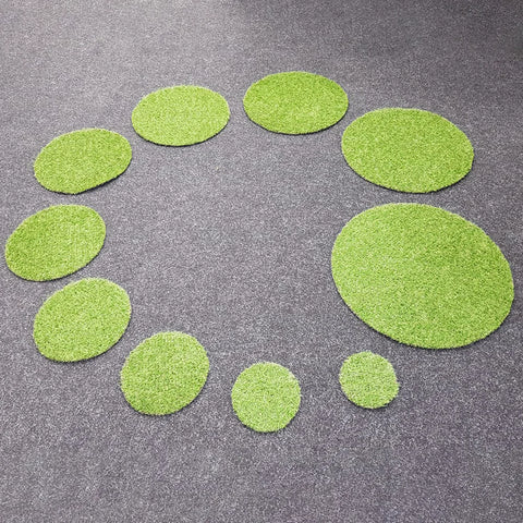 Grass Counting Circles Set of 10-EDUK8,Indoor,Maths,Nature,Nature Sensory Room,Outdoor Classroom,Outdoor Play,Primary Maths,Sensory,Sensory Flooring,Shape & Space & Measure,World & Nature-Learning SPACE