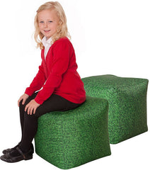 Grass Cubes Bean Bags-Bean Bags,Bean Bags & Cushions,Discontinued,Eden Learning Spaces,Nature Learning Environment,Nature Sensory Room,Sensory Garden,Stock,Wellbeing Furniture-Learning SPACE