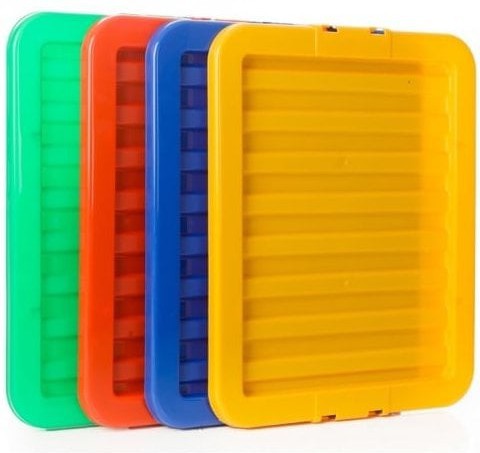 Green 30L Plastic Storage Box with Lid!-Stock,Storage,Storage Bins & Baskets,Wellbeing Furniture-Learning SPACE