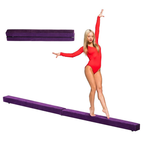 Gymnastics Folding Balance Beam-Balancing Equipment,Dropship,Exercise,Gross Motor and Balance Skills-2.4M 8FT-Purple-A50-004VT-Learning SPACE