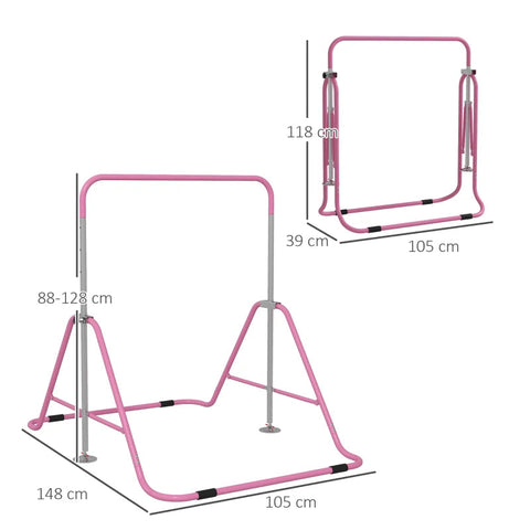 Adjustable Kids Gymnastics Bar – Foldable & Fun Training Bar-Exercise, Gross Motor and Balance Skills--Learning SPACE