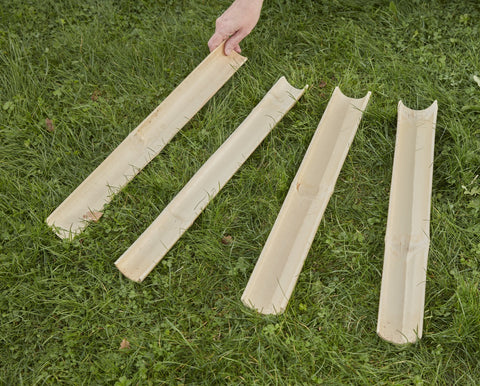 Half Bamboo Tubes (4Pk)-Cosy Direct,Cosy Outdoor,Imaginative Play,Natural,Nature,Outdoor Sand Pits,Sand,Water & Sand Toys,World & Nature-Learning SPACE