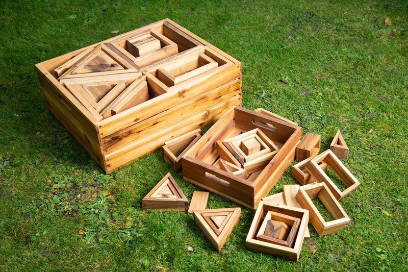 Half Size Construction Blocks In Crate (26Pk)-Building Blocks,Cosy Direct,Cosy Outdoor-Learning SPACE