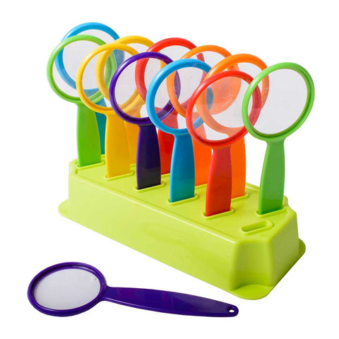 Handy Magnifiers in stand Set of 12-Educational Play,EDUK8,Nature,Science,Science Activities,World & Nature-Learning SPACE