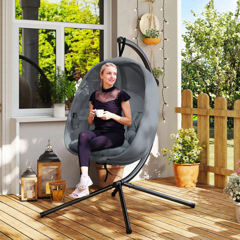 Hanging Egg Chair - Swing Hammock with Side Pocket (UK Mainland Only)-Dropship,Forest School & Outdoor Garden Equipment,Hanging Chair,Hanging Chair Set,Hanging Chair Stand,Hanging Egg Chairs,Indoor Swings,Movement Breaks,Movement Chairs & Accessories,Outdoor Furniture,Outdoor Play,Outdoor Seating,Outdoor Swings,swing,Teen & Adult Swings-Learning SPACE