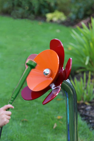 Harmony Flowers - Sensory Garden Musical Instruments-Dropship,Matrix Group,Music,Outdoor Musical Instruments,Playground Equipment,Primary Music,Sensory Garden-D5 Orange Bell-Ground-PPHF-Ground-D5 Orang-Learning SPACE