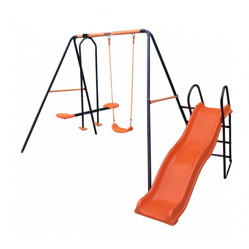 Hedstrom Saturn Multi-play Swing Set with Slide and Glider-Hedstrom, Outdoor Slides, Outdoor Swings, Seasons, Summer-Learning SPACE