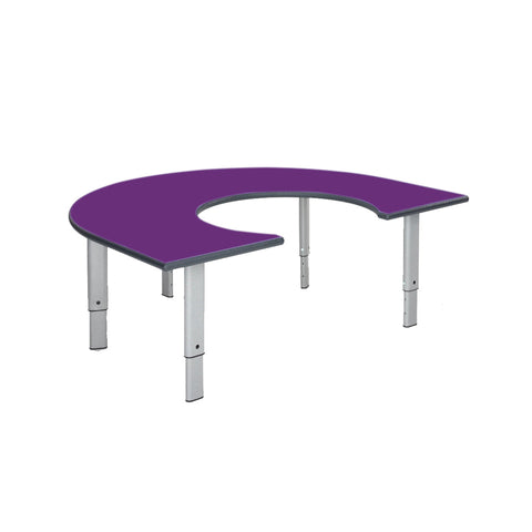 Height Adjustable Rainbow Range Table-Classroom Furniture,Classroom Table,Height Adjustable,Horseshoe,Metalliform,Table,Wellbeing Furniture-Purple-RAIN-PS/Purple-Learning SPACE