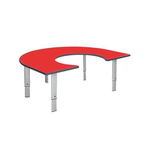 Height Adjustable Rainbow Range Table-Classroom Furniture,Classroom Table,Height Adjustable,Horseshoe,Metalliform,Table,Wellbeing Furniture-Red-RAIN-PS/Red-Learning SPACE