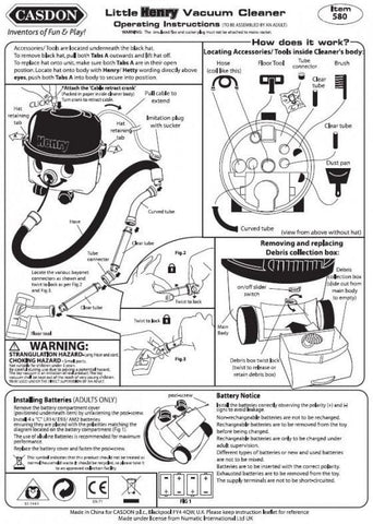 Henry Play Pretend Vacuum Cleaner-Calmer Classrooms,Casdon Toys,Helps With,Imaginative Play,Kitchens & Shops & School,Life Skills-Learning SPACE