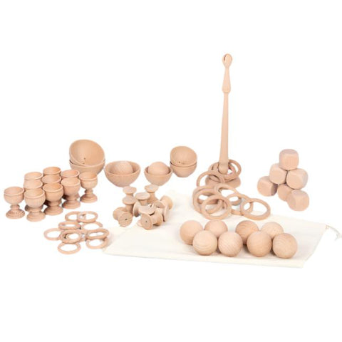 Heuristic Play Starter Set – 63-Piece Wooden Sensory Exploration Kit-Calming & Anxiety,Dropship,Engineering & Construction,Fine Motor Skills,Physical Development,Sensory Seeking,TickiT,Wooden Toys-Learning SPACE