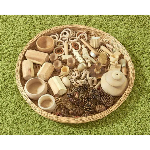 Heuristic Wicker Messy Play and Loose Parts Play Tray-Learning SPACE