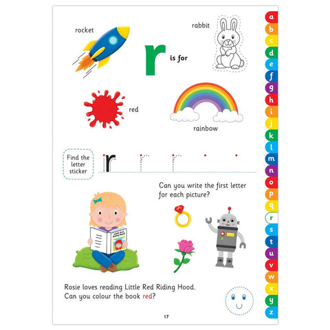 Home Learning Book - Alphabet Sticker-Baby Books & Posters,Dyslexia,Early Years Books & Posters,Galt,Learn Alphabet & Phonics,Primary Literacy,Stock-Learning SPACE