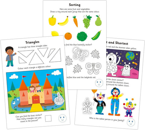Home Learning Book - Colour, Shapes and Sizes-Counting Numbers & Colour,Early Years Books & Posters,Early Years Maths,Galt,Maths,Maths Worksheets & Test Papers,Primary Maths,Shape & Space & Measure,Stock-Learning SPACE
