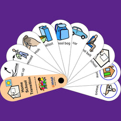 Home School Transition Fan-Hand Fans-Back To School, Calmer Classrooms, communication, Communication Games & Aids, Fans & Visual Prompts, Helps With, Life Skills, Neuro Diversity, Planning And Daily Structure, Play Doctors, Primary Literacy, PSHE, Schedules & Routines, Seasons, Social Stories & Games & Social Skills, Stock-Learning SPACE