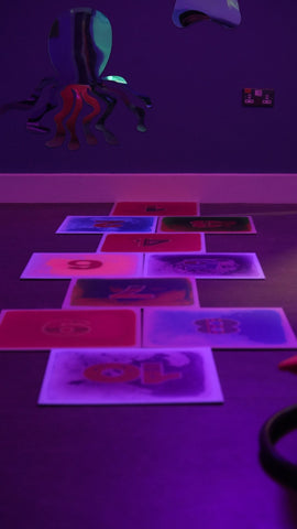 Hopscotch Liquid Floor Tiles - Set of 10 (40x40cm)-AllSensory,Calming & Anxiety,Counting Numbers & Colour,Dyscalculia,Helps With,Lumina,Maths,Neuro Diversity,Playlearn,Primary Maths,Sensory Floor Tiles,Sensory Flooring,Sensory Processing Disorder,Sensory Seeking,Stock,Visual Sensory Toys-Learning SPACE