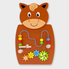 Horse Activity Wall Panel Toy-Additional Need,Fine Motor Skills,Gifts For 1 Year Olds,Helps With,Maths,Nursery,Primary Maths,SCOTEXCEL,sensory activity,Sensory Wall Panels & Accessories,Shape & Space & Measure,Sound,Stock,Tactile Toys & Books,Tracking & Bead Frames,Viga Activity Wall Panel-Learning SPACE