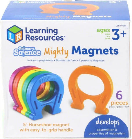Horseshoe Magnets Set of 6 or 12-Early Science,Learning Resources,S.T.E.M,Science Activities,Stock-Learning SPACE