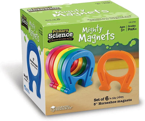 Horseshoe Magnets Set of 6 or 12-Early Science,Learning Resources,S.T.E.M,Science Activities,Stock-Learning SPACE