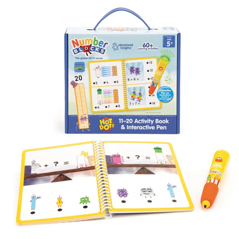Hot Dots® Numberblocks Activity Book & Interactive Pen-Counting Numbers & Colour,Dyscalculia,Early Years Maths,Learning Resources,Maths,Maths Toys,Multiplication & Division,Primary Maths-Activity Book 11-20-EI-2551-Learning SPACE