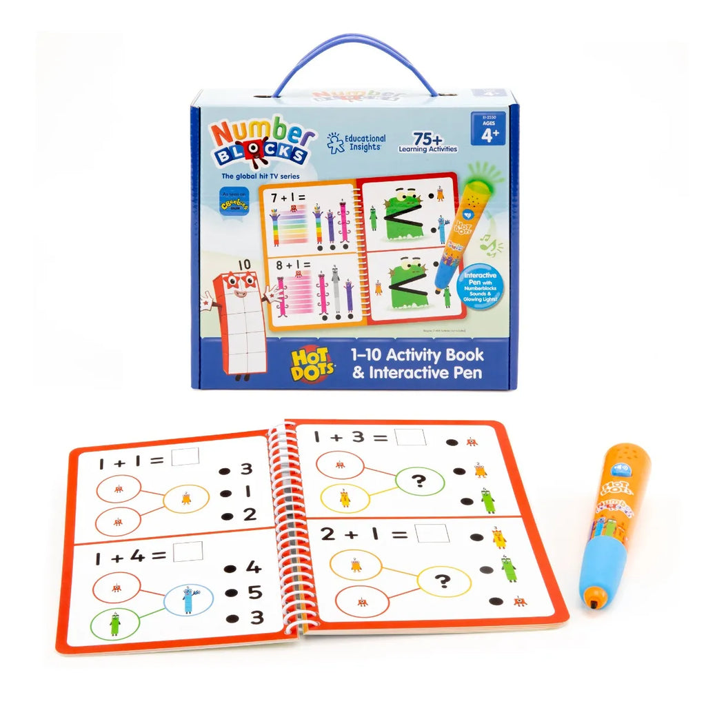 Hot Dots® Numberblocks Activity Book & Interactive Pen-Counting Numbers & Colour,Dyscalculia,Early Years Maths,Learning Resources,Maths,Maths Toys,Multiplication & Division,Primary Maths-Activity Book 1-10-2550-Learning SPACE