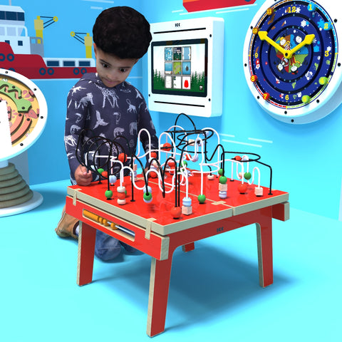 IKC Buxus Wirebeads Table-Dropship,Fine Motor Skills,IKC Freestanding Play Structure,IKC Freestanding Play System,IKC Play,Tracking & Bead Frames-Learning SPACE