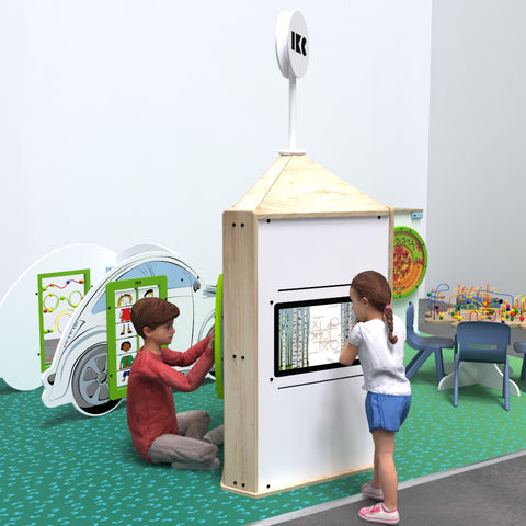 IKC Playtower with Interactive Touch Screen (Excl. Modules)-Dropship,IKC Freestanding Play Structure,IKC Freestanding Play System,IKC Play-Learning SPACE