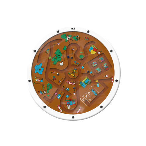 IKC Road Trip Wall Game-Dropship,IKC Play,IKC Round Wall Games,Nurture Room,Sensory Room Furniture,Sensory Wall Panels & Accessories-White-No-PP00442-Learning SPACE